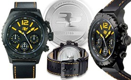 NEW 32 Degrees 12189 Men&#39;s Surge Chronograph Collection Black/Yellow Watch - £38.88 GBP