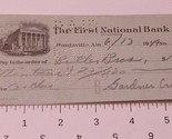 Vintage First National Bank Check June 13 1949  - $4.94