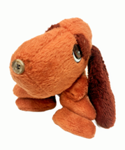 Vintage Drooper Dog Plush RARE Button Nose Copper Brown Stuffed Animal Toy 10&quot;  - £77.84 GBP