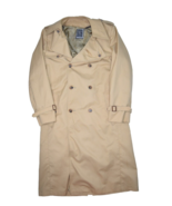 Christian Dior Coat Mens 40 L Beige Khaki Trench Car Double Breasted Woo... - £118.27 GBP