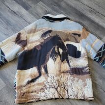 VTG Painted Pony Western Tapestry Jacket Cowboy Horse Scene Conch Button... - $64.34