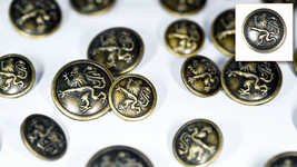 Set of Die Cast Metal Blazer Buttons A923M Bronze Colour Set 3L/7S ø20mm, ø15mm - £14.17 GBP