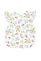 Spring Flowers Short Ruffle Sleeve Liquid Proof Washable Multi-Purpose Baby Bib - £22.37 GBP