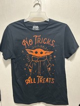 Star Wars Mandalorian No Tricks All Treats Men&#39;s T-Shirt Halloween Mediu... - £7.33 GBP