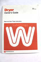 WhiteWestinghouse Dryer Model DE/DG 250J Owner Manual Vintage 1986 PREOWNED - $28.87