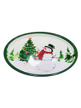 Christmas 18.5 Inch Oval Printed Showman Serving Plate. - $13.37
