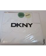 DKNY Ribbon Double Ruffle White 3P Queen Duvet Cover Shams Set NIP - $2,640.63 MXN