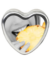 Earthly Body Suntouched Hemp Edible Candle - 4.7 Oz Heart Tin Pineapple - £18.97 GBP