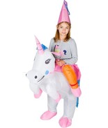 New UNICORN INFLATABLE COSTUME Kids Ages 5~11 Magical Horse Ride By Body... - £19.91 GBP