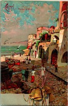 Vintage Postcard - Capri - Marina Grande - E. Richter Litho Undivided - $6.10