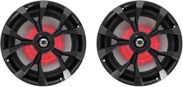 Pair  RKL80MB 8&quot; 900 Watt Black 2-Way Marine Boat Speakers W/Led&#39;S - $212.70 CAD