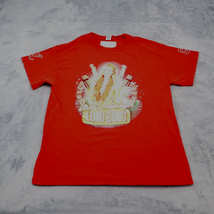 Gildan Shirt Mens L Red short Sleeve Crew Neck Print Knit Cotton Casual Tee - $355.10 MXN