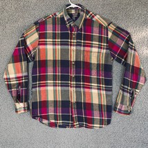 BACKPACKER Outdoors Flannel Shirt Adult Medium Multicolor Casual Button Down Men - £11.09 GBP