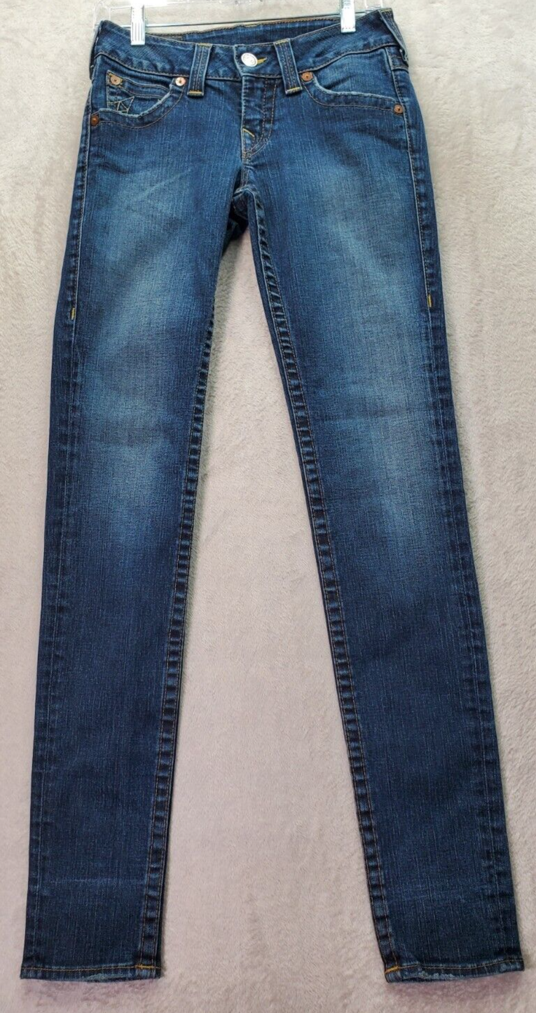 Primary image for True Religion Jeans Women's Size 28 Blue Denim Classic Fit Skinny Leg Low Rise