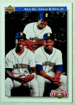 1992 Upper Deck Ken Sr, Craig, &amp; Ken Jr Baseball Card #85 - Seattle Mariners - £3.98 GBP