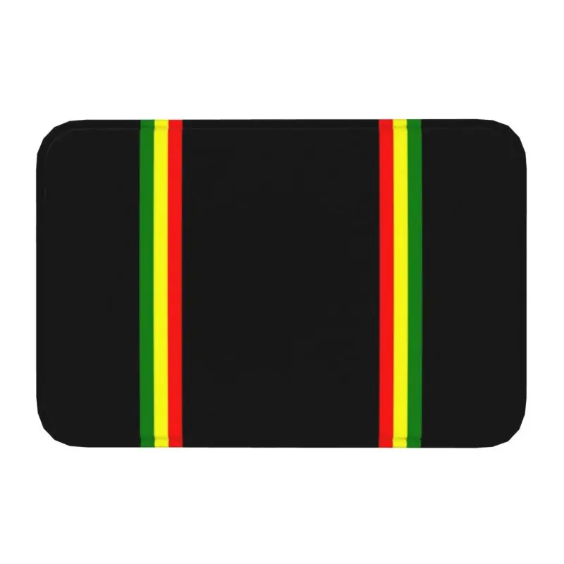 Reggae Rasta Stripe Colors Pattern Front Floor Door Mats Jamaican Jamaica Proud  - £12.88 GBP