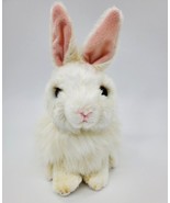 Aurora Purely Luxe White Bunny Rabbit Pink Ears Brown Plush 10&quot; Stuffed ... - €13,01 EUR