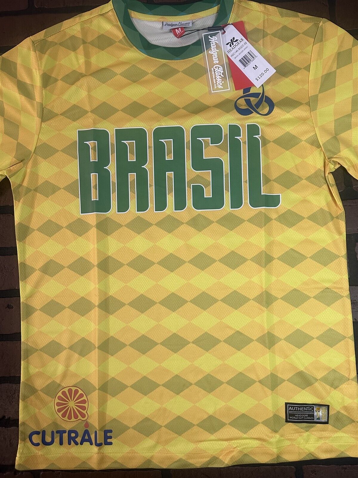 Primary image for BRAZIL 1990 World Cup National Team Headgear Classics Soccer Jersey ~Never Worn~