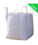 5 Pack - Heavy Duty FIBC Bulk Bag 2200 Lbs, Super Sack, Big Bag Filler H... - $91.16