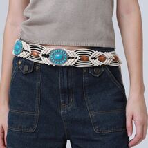 Braided Waist Rope Belt - Natural Adjustable Boho Belt - $23.76