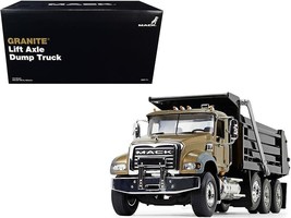 Mack Granite MP Dump Truck Gold and Black 1/34 Diecast Model by First Gear - £137.32 GBP