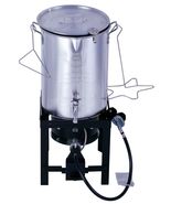 30 QT Turkey Deep Fryer Cooker Kit Steamer Stock Pot Boil Propane LP Gas NEW - $80.56