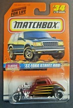 1997 Matchbox 1933 Ford Street Rod #34 of 75 Maroon Classic Decades NIB HW4 - £4.71 GBP