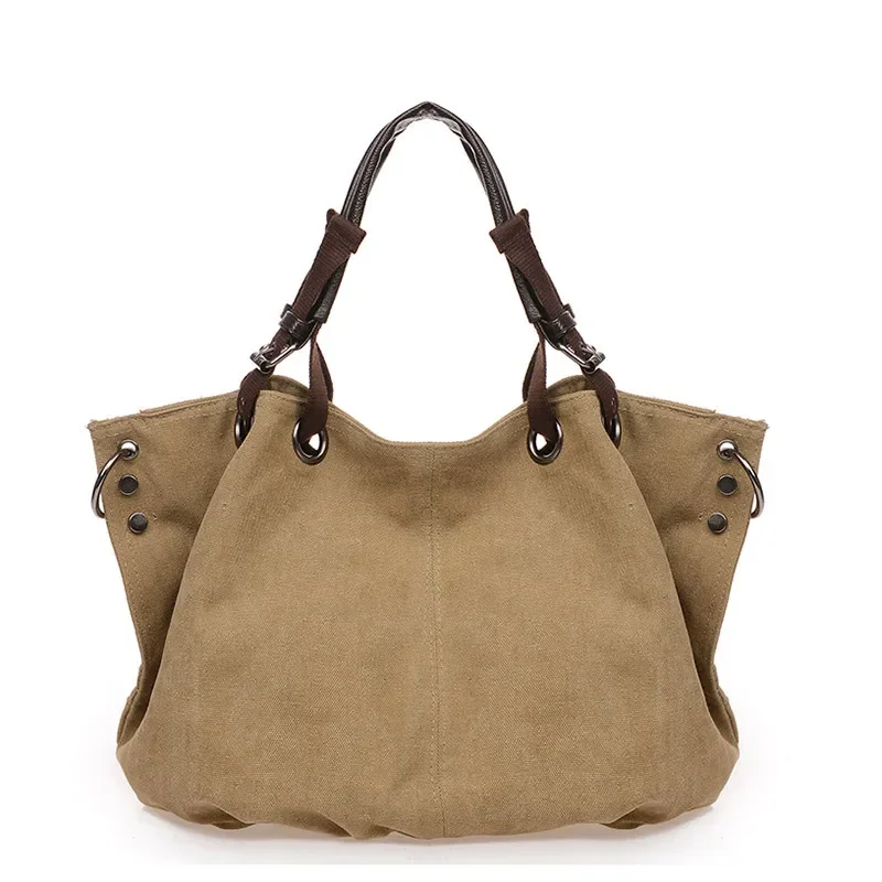 New Women Big Messenger Bag Ladies Casual Canvas Fashion Wild Shoulder B... - $73.85