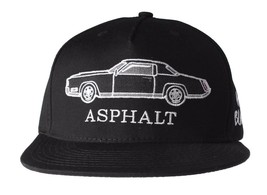Asphalt Yacht Club AYC All Black 5 Panel Snapback Classic Car Baseball Hat NWT - £9.49 GBP