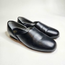 LB Evans Radio Tyme Black Leather Slip On Comfort Slippers Loafer Shoes Size 12 - £46.57 GBP