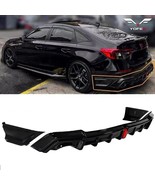 2022-2024 HONDA CIVIC SEDAN YOFER V2 GLOSS BLACK LED REAR DIFFUSER + COR... - £185.33 GBP