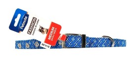 1 Count Petmate Fashion Blue Geo Jacquard Med 3/4&quot; X 16 To 20 In Custom ... - $13.99