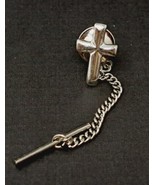 Vintage Cross Crucifix Religious Silver Tone Lapel Pin Hat Lanyard Pins ... - £10.65 GBP
