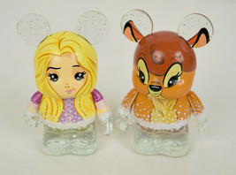 Disney Vinylmation 25th Anniversary 2 Lot Rapunzel Tangled Bambi 3&quot; Figure - £23.71 GBP