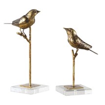 212 Main 18898 Passerines Bird Sculptures  Set of 2 - £154.83 GBP
