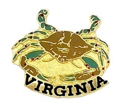 Virginia Blue Crab Hat Tac or Lapel Pin - $148.93 MXN