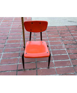 Vintage Virco Orange Student Preschool Stackable Classroom Chair Small MCM - $88.01 CAD