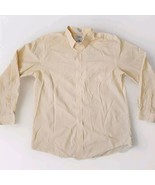 LL Bean buyton Up Shirt Wrinkle Resistant Trim Fit Mens L Yellow White S... - €10,27 EUR