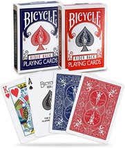 Rider Back Playing Cards Standard Index Poker Cards Premium Playing Cards Red Bl - £15.04 GBP