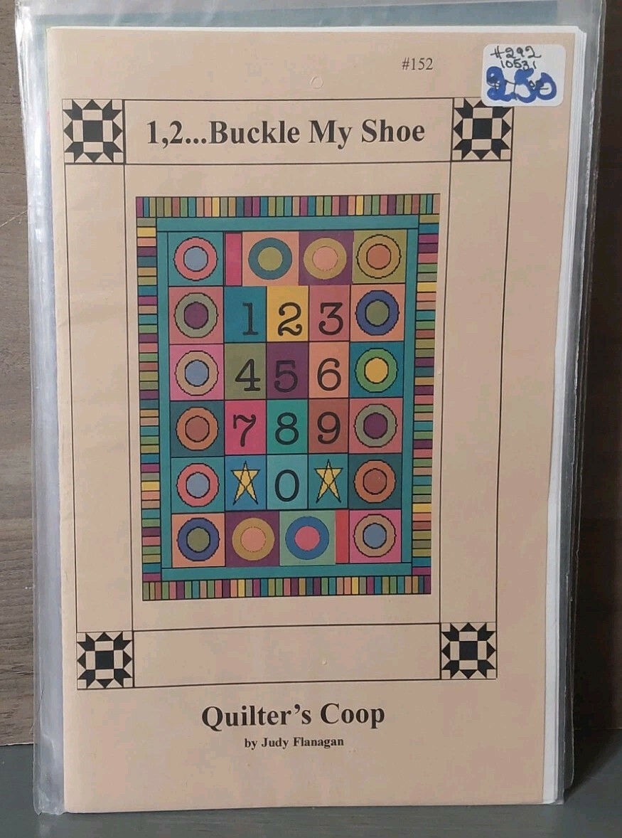 Quilters Coop 1,2 Buckle My Shoe Applique Quilt Pattern Judy Flannagan - $9.55