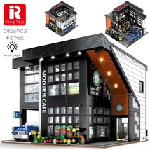 Coffee-House-L City Architecture Coffee Shop Building Blocks Creative Modular St - £87.99 GBP