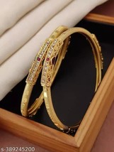 South Indian Women 4 pcs Bangles/ Bracelet Gold Plated Fashion Wedding J... - £27.09 GBP