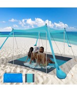 Beach Tent, Beach Canopy Tent Sun Shade With Beach Blanket, 11 X, And Th... - $84.99
