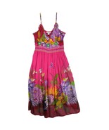 Vtg Jessica Taylor Women&#39;s 2X Tropical Print Pink Maxi Summer Dress, Bea... - $826.88 MXN
