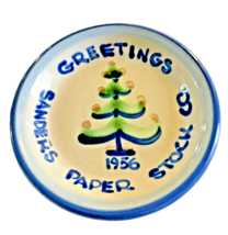 Pottery M.A. Hadley Christmas Greetings Sanders Paper Stock Coaster Vint... - $32.59