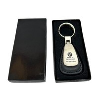 BMW Black Leather &amp; Metal Key Chain Ring from Henderson Nevada - £18.56 GBP