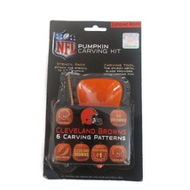 NFL Cleveland Browns Pumpkin Carving Kit With Tools &amp; Stencil Pack Halloween - £6.77 GBP