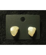 A set of triangular agate earrings, they are translucent with a yellow h... - £11.85 GBP