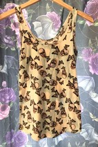 Lovely Pastel Skull And Butterflies Tank Blouse Size M No Boundaries New - £6.27 GBP