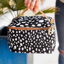 Black White Spotted Travel Cosmetic Bag - £15.10 GBP